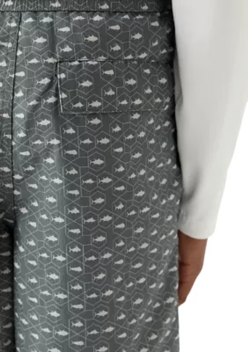 Boys 8-20 Shark Printed Swim Trunks