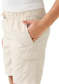 Boys 8-20 Woven Pull On Cargo Shorts