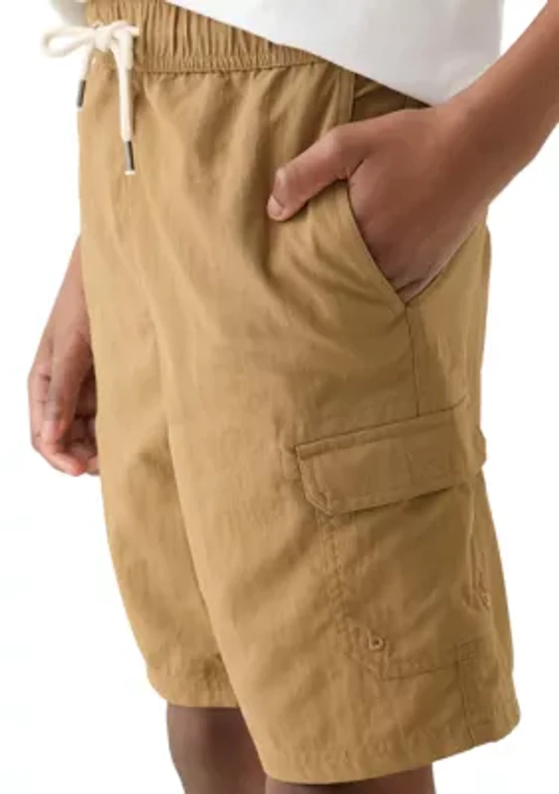 Boys 8-20 Woven Pull On Cargo Shorts
