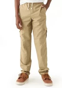 Boys 8-20 Woven Pull On Cargo Pants