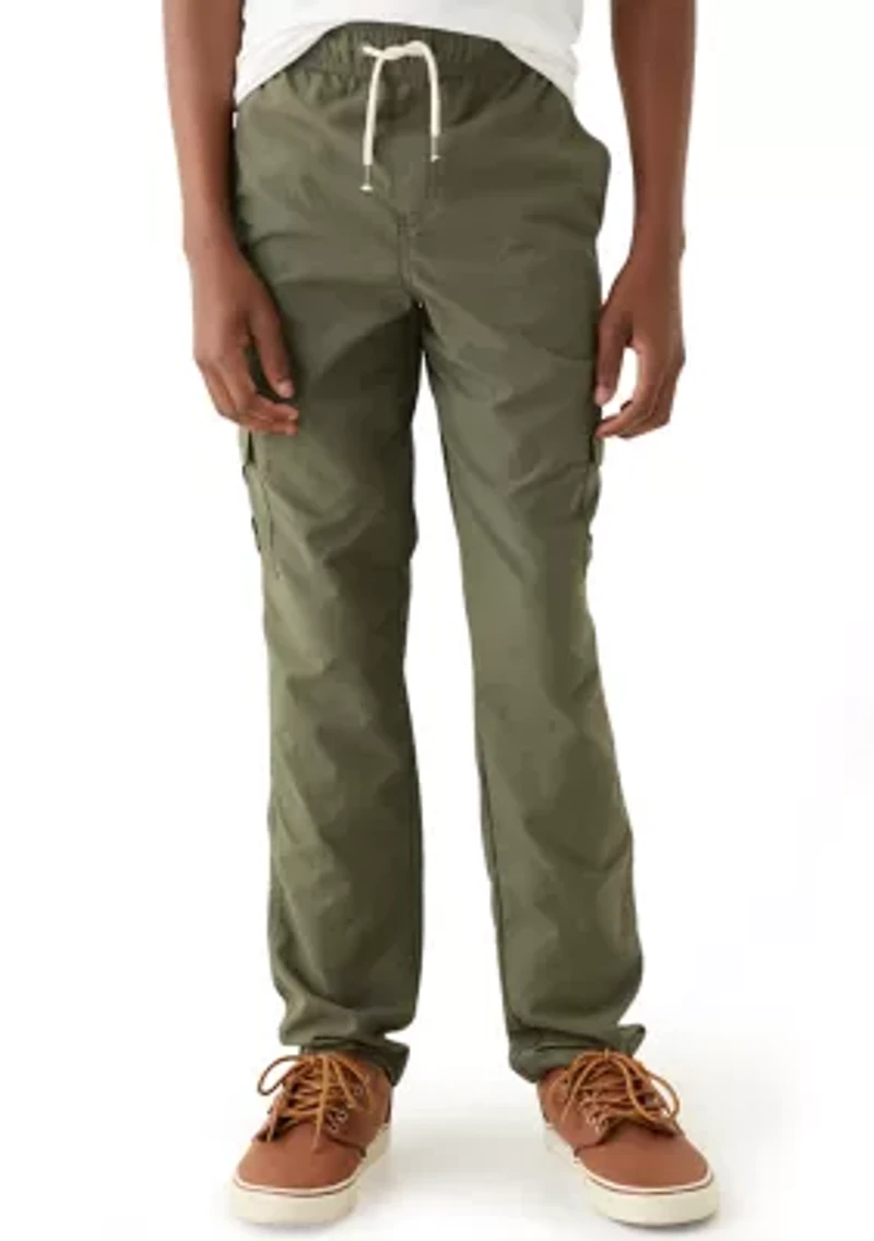 Boys 8-20 Woven Pull On Cargo Pants