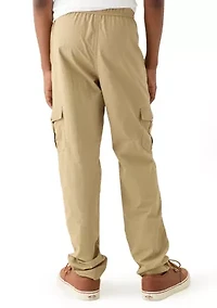 Boys 8-20 Woven Pull On Cargo Pants