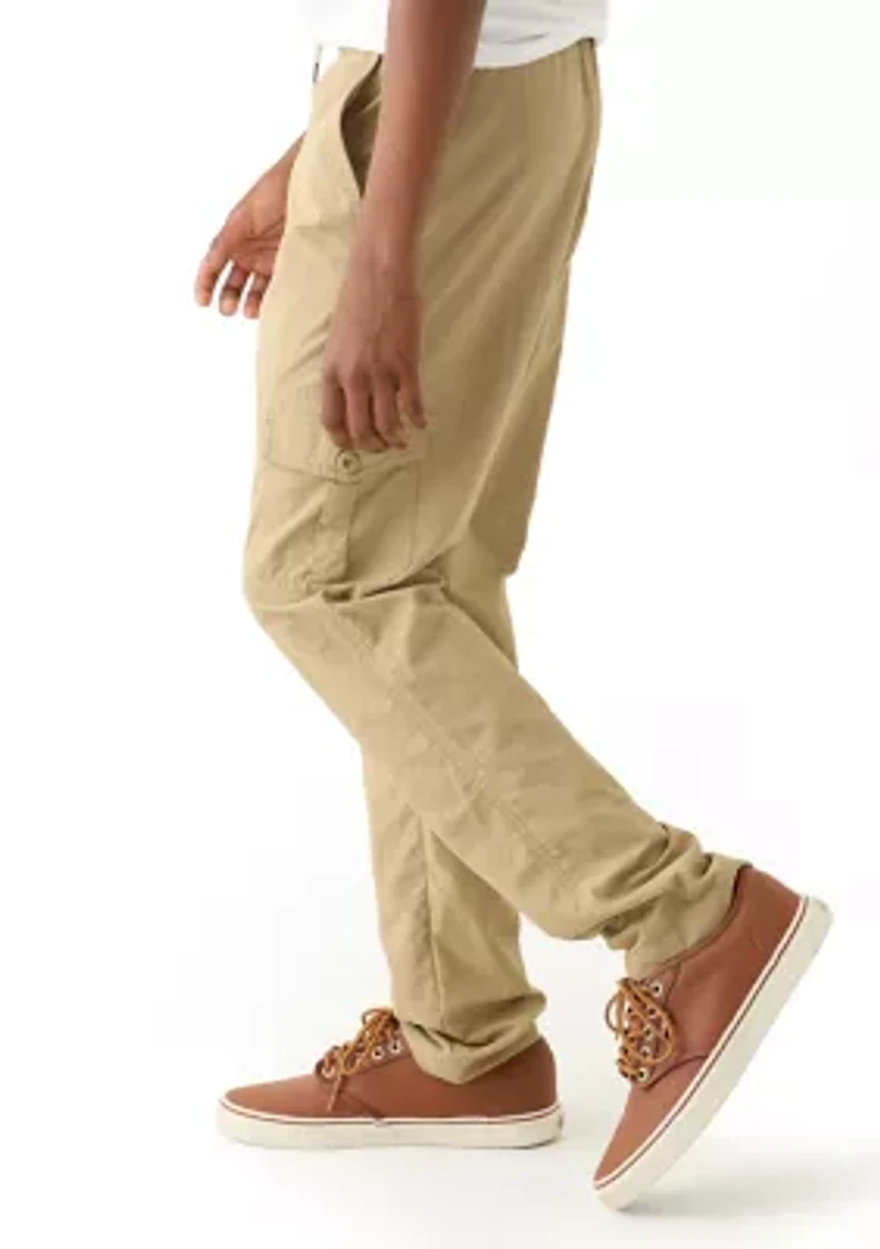 Boys 8-20 Woven Pull On Cargo Pants