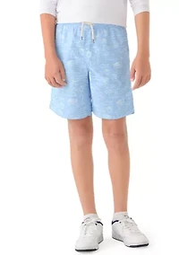Boys 8-20 Printed Woven Pull On Cargo Shorts