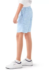 Boys 8-20 Printed Woven Pull On Cargo Shorts
