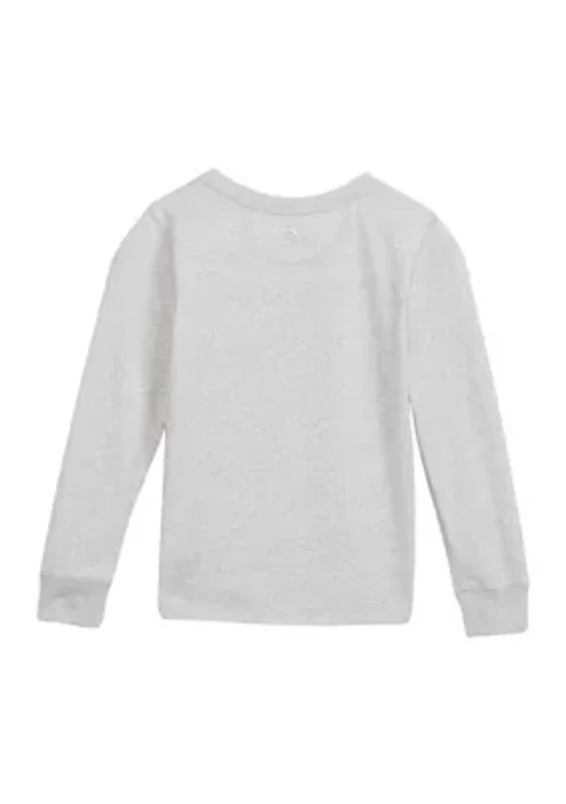 Boys 4-7 Long Sleeve Jaspe Crew Neck T-Shirt