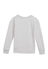 Boys 4-7 Long Sleeve Jaspe Crew Neck T-Shirt