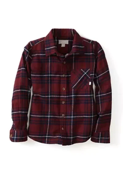 Boys 4-7 Yarn Dyed Long Sleeve Flannel Shirt