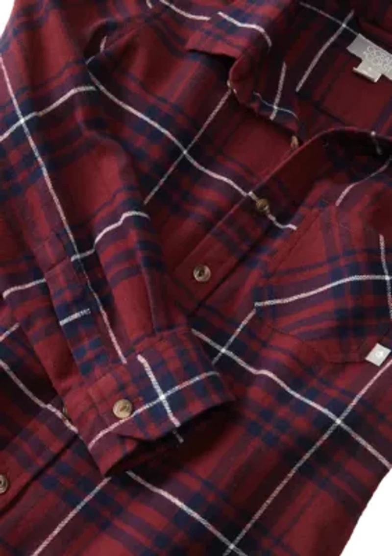 Boys 4-7 Yarn Dyed Long Sleeve Flannel Shirt