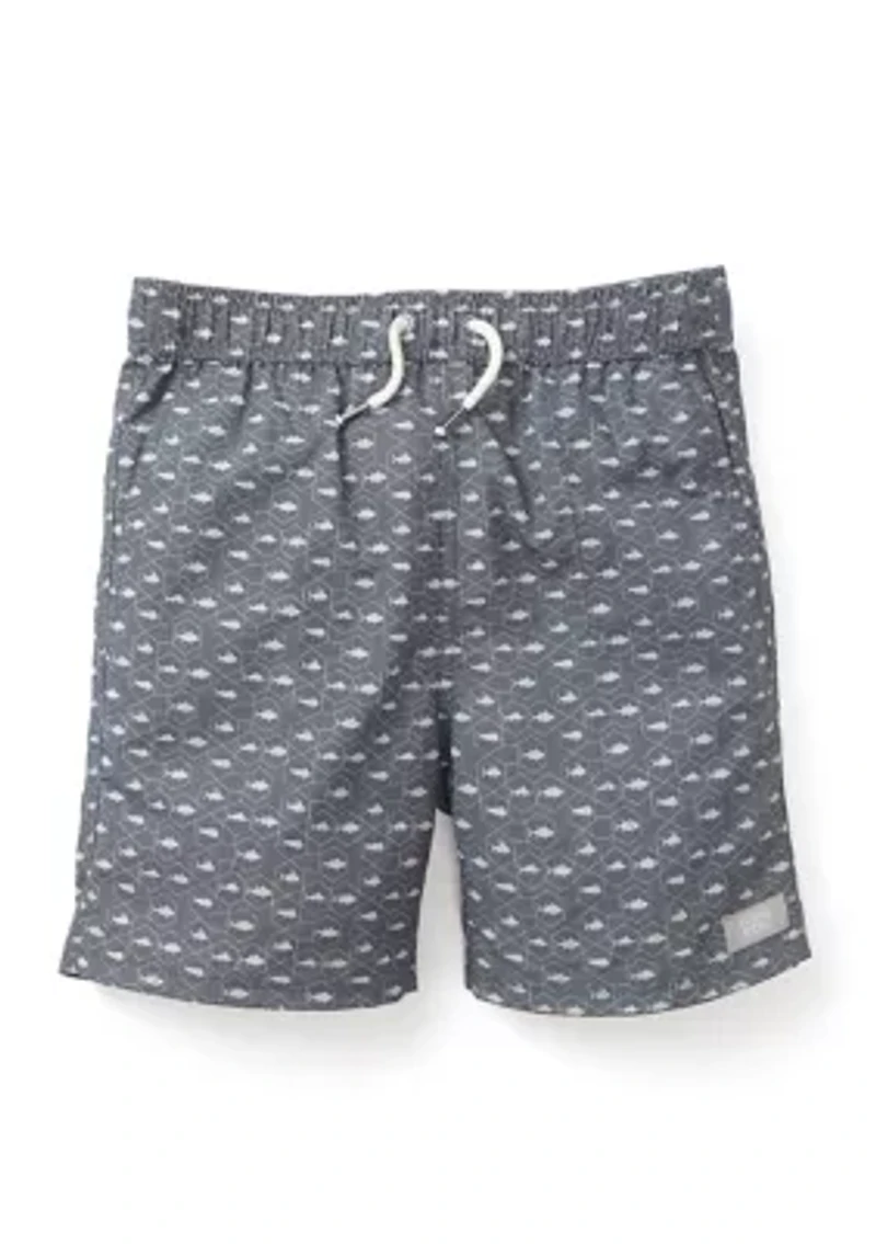Boys 4-7 Printed Swim Trunks