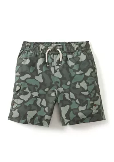 Boys 4-7 Printed Woven Pull On Cargo Shorts