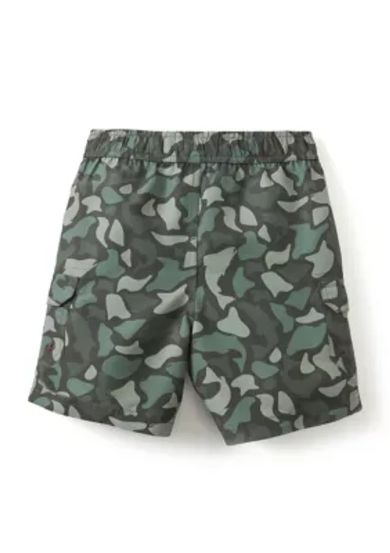 Boys 4-7 Printed Woven Pull On Cargo Shorts
