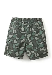 Boys 4-7 Printed Woven Pull On Cargo Shorts