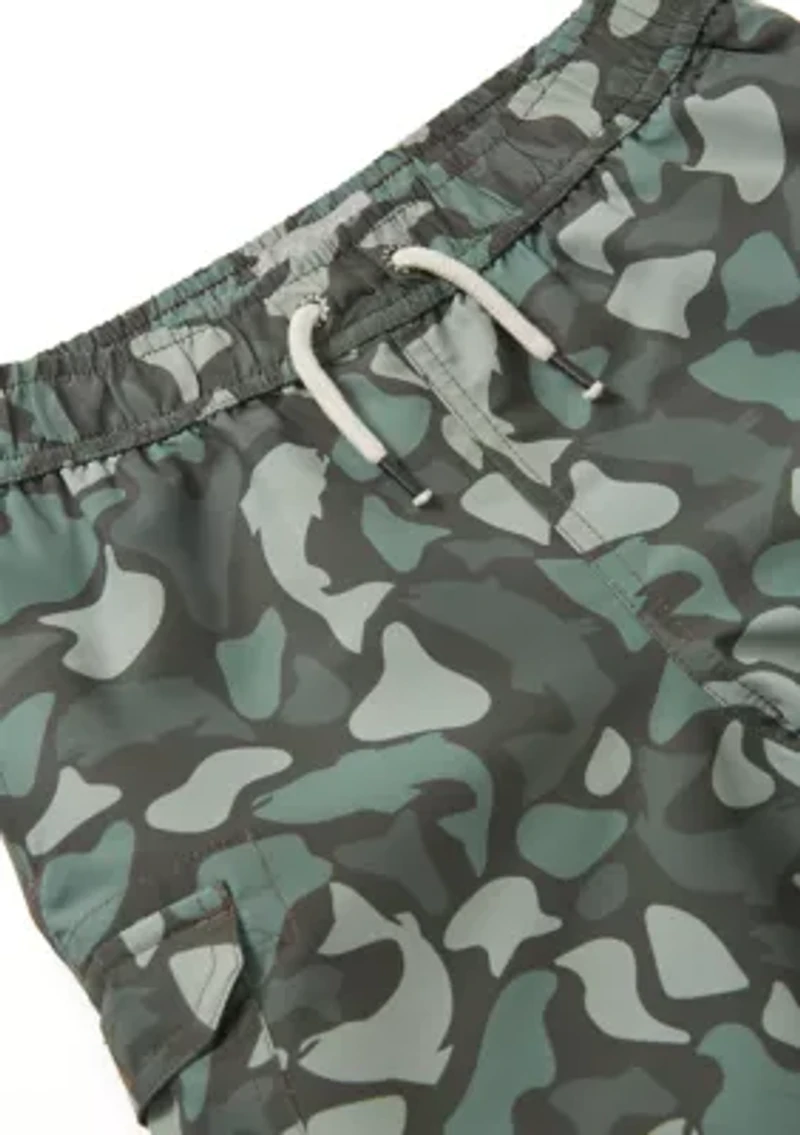 Boys 4-7 Printed Woven Pull On Cargo Shorts