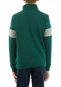 Boys 8-20 1/4 Zip Funnel Neck Fleece Sweater