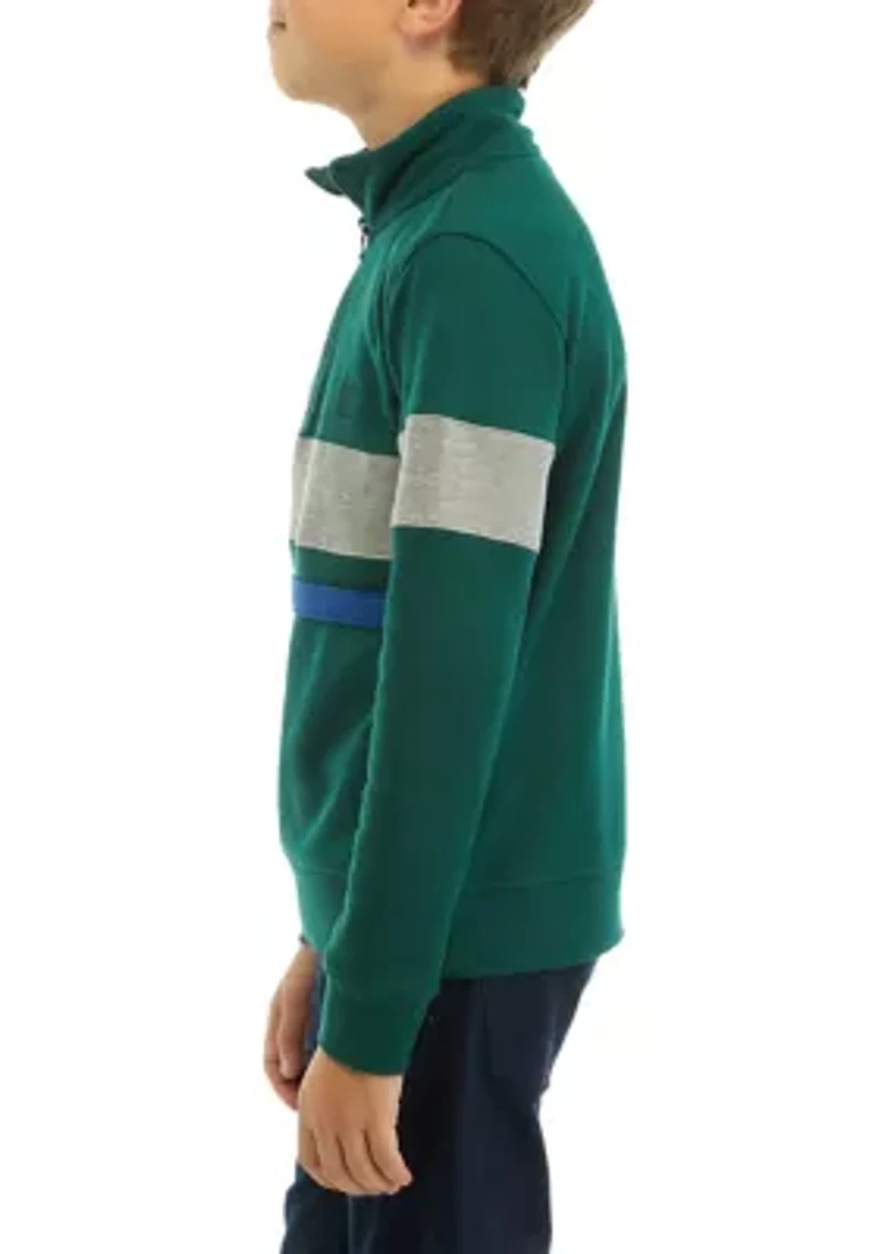 Boys 8-20 1/4 Zip Funnel Neck Fleece Sweater
