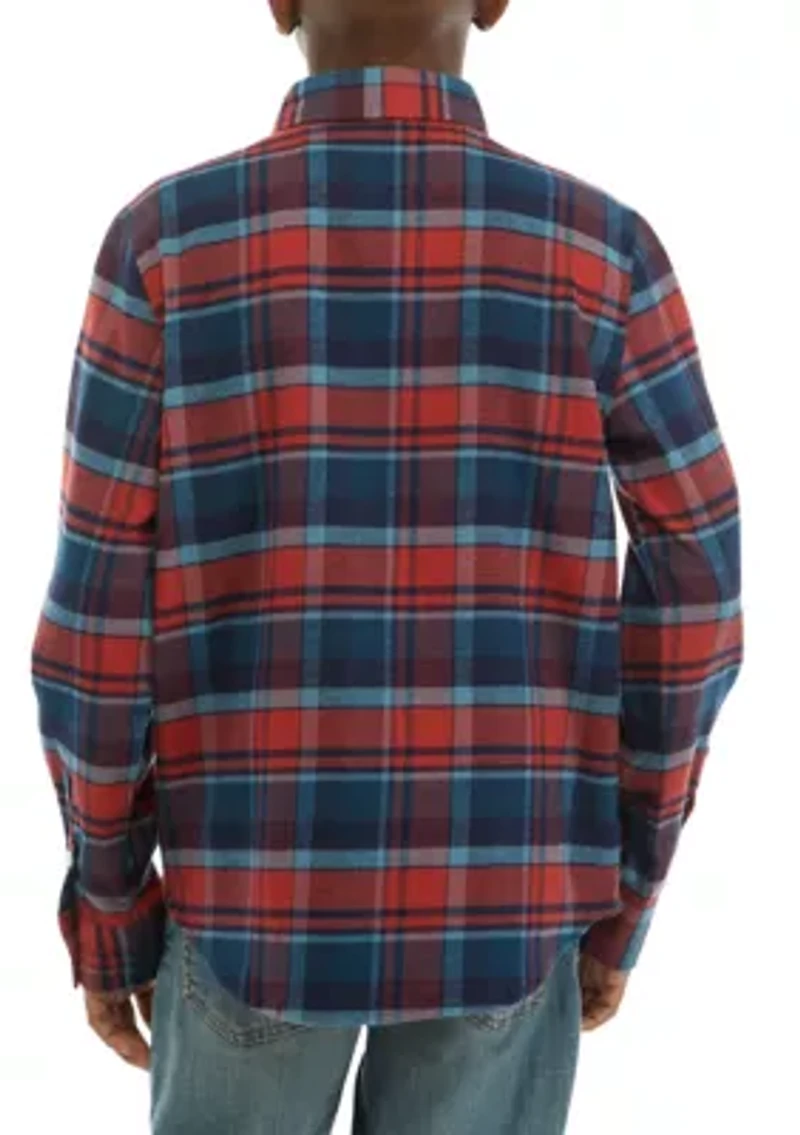 Boys 8-20 Yarn Dyed Flannel Shirt