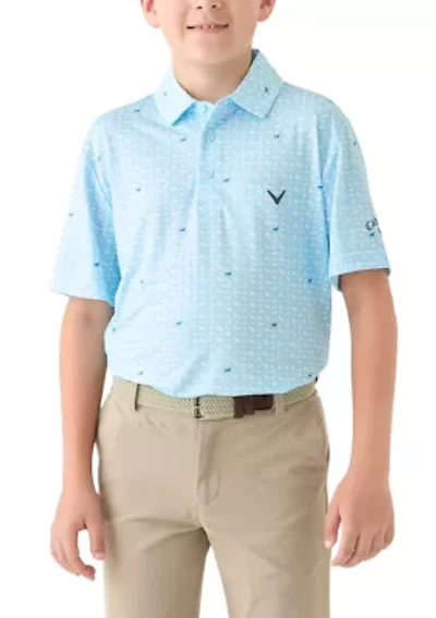Boys 8-20 Printed Polo Shirt