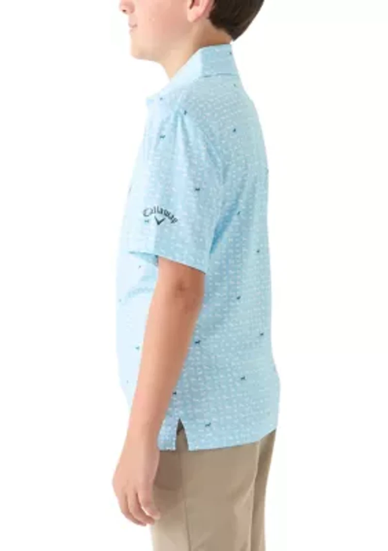 Boys 8-20 Printed Polo Shirt