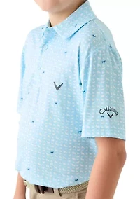 Boys 8-20 Printed Polo Shirt