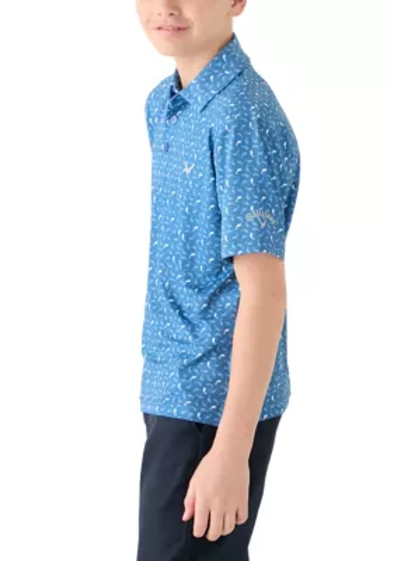 Boys 8-20 Printed Polo Shirt