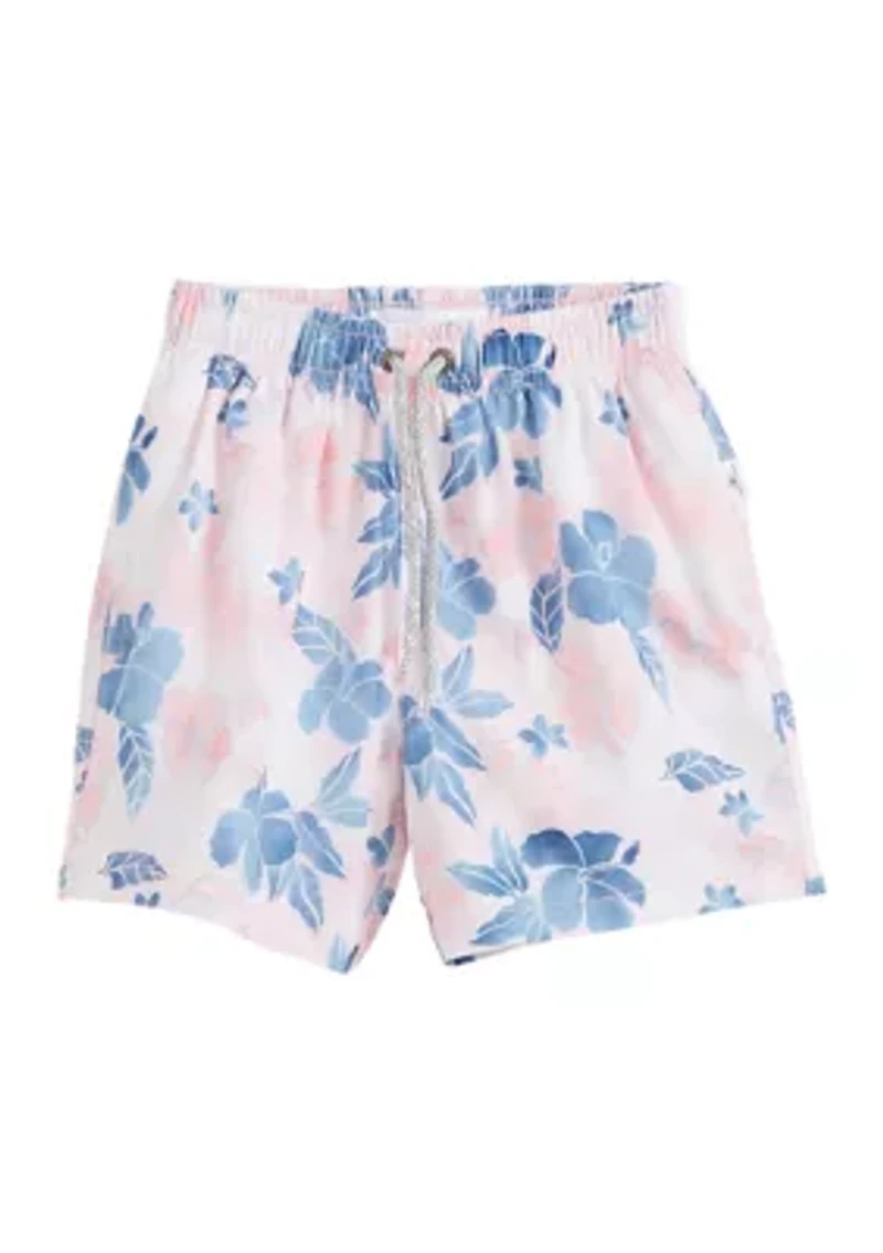 Boys 4-7 Stretch Printed Volley Swim Trunks