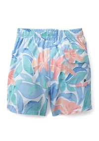 Boys 4-7 Floral Swim Trunks