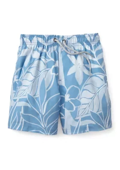 Boys 4-7 Floral Swim Trunks