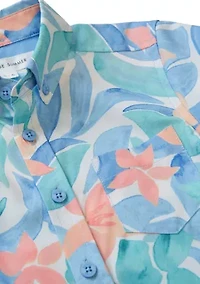 Boys 4-7 Floral Button Up Shirt