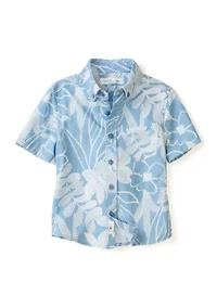 Boys 4-7 Floral Printed Shirt