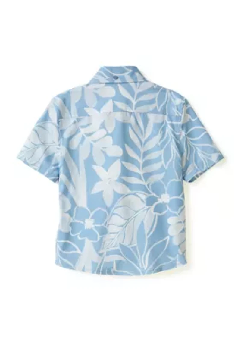 Boys 4-7 Floral Printed Shirt