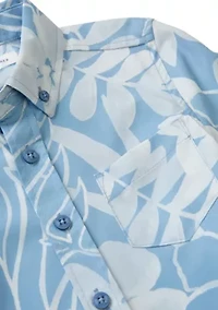 Boys 4-7 Floral Printed Shirt