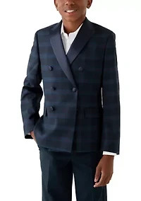Boys 8-20 Plaid Holiday Blazer