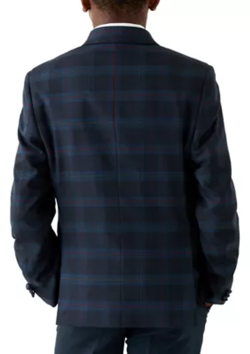 Boys 8-20 Plaid Holiday Blazer