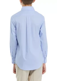 Boys 8-20 Solid Button Down Shirt