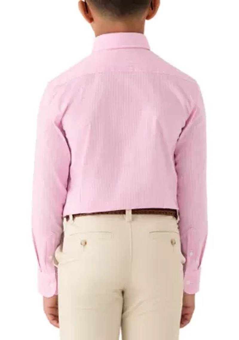 Boys 8-20 Gingham Long Sleeve Woven Shirt