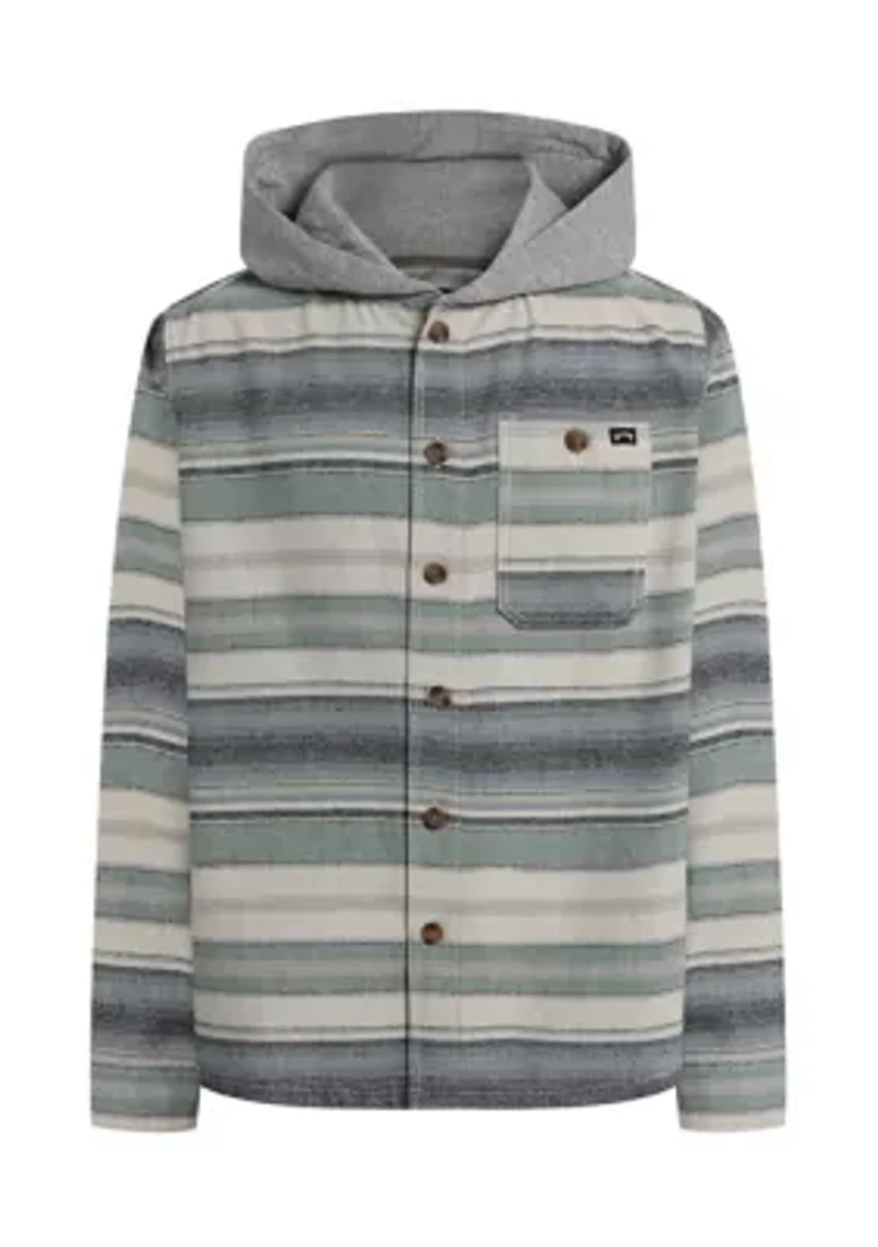Boys 8-20 Baja Hooded Flannel Shirt