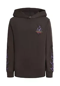 Boys 8-20 Flames Long Sleeve Hooded T-Shirt