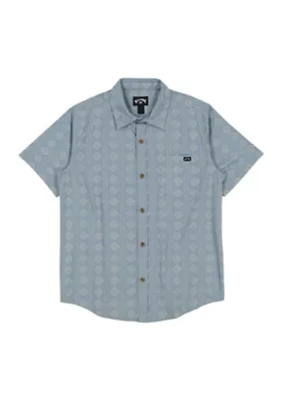 Boys 8-20 Short Sleeve Printed Button Up Shirt