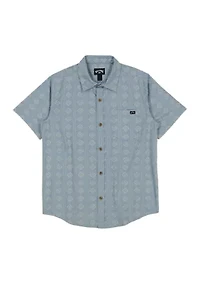 Boys 8-20 Short Sleeve Printed Button Up Shirt