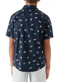 Boys 8-20 Sundays Mini Short Sleeve Shirt