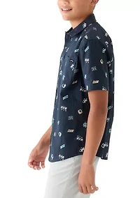 Boys 8-20 Sundays Mini Short Sleeve Shirt