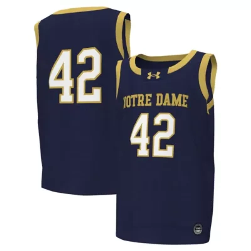 NCAA Under Armour #42 Notre Dame Fighting Irish Replica Basketball Jersey