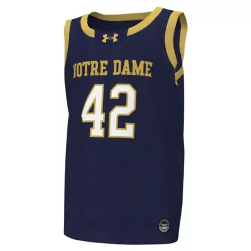 NCAA Under Armour #42 Notre Dame Fighting Irish Replica Basketball Jersey