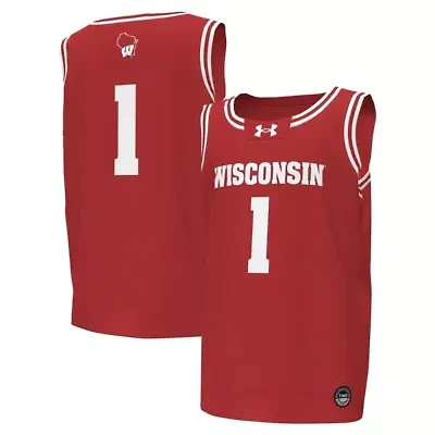 NCAA Under Armour #1 Wisconsin Badgers Replica Basketball Jersey