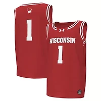 NCAA Under Armour #1 Wisconsin Badgers Replica Basketball Jersey