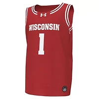 NCAA Under Armour #1 Wisconsin Badgers Replica Basketball Jersey