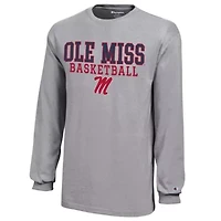 NCAA Ole Miss Rebels Stacked Logo Long Sleeve Basketball T-Shirt