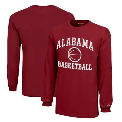 Alabama Crimson Tide NCAA Icon Logo Long Sleeve Basketball T-Shirt