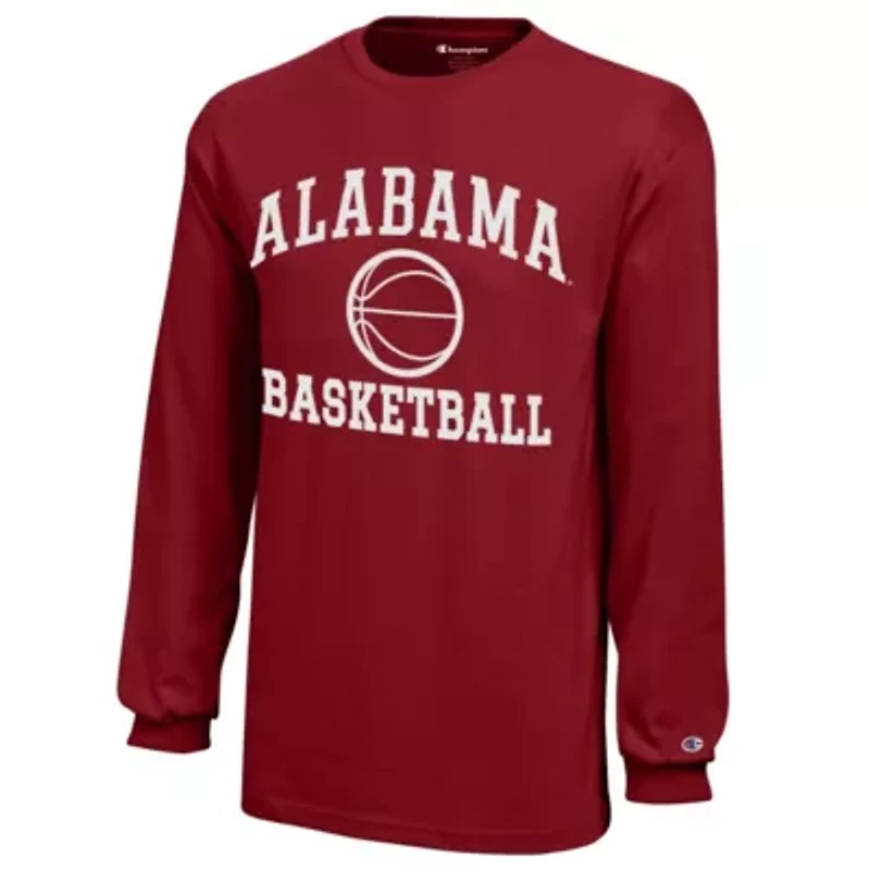 Alabama Crimson Tide NCAA Icon Logo Long Sleeve Basketball T-Shirt